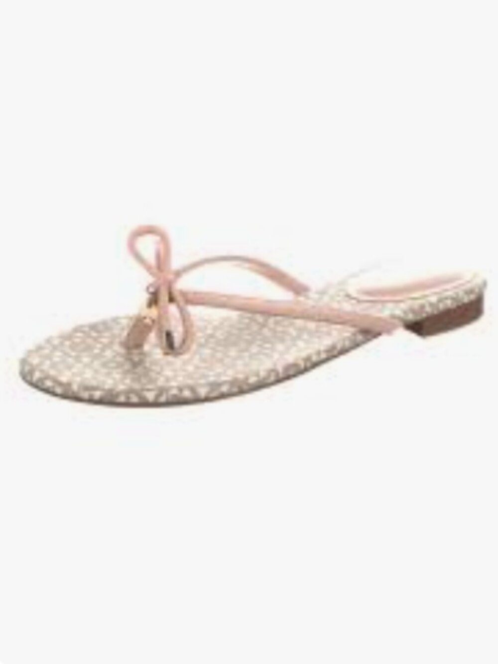 Kate Spade Mystic Bow Thong Sandals Blush Pink Geometric 8.5